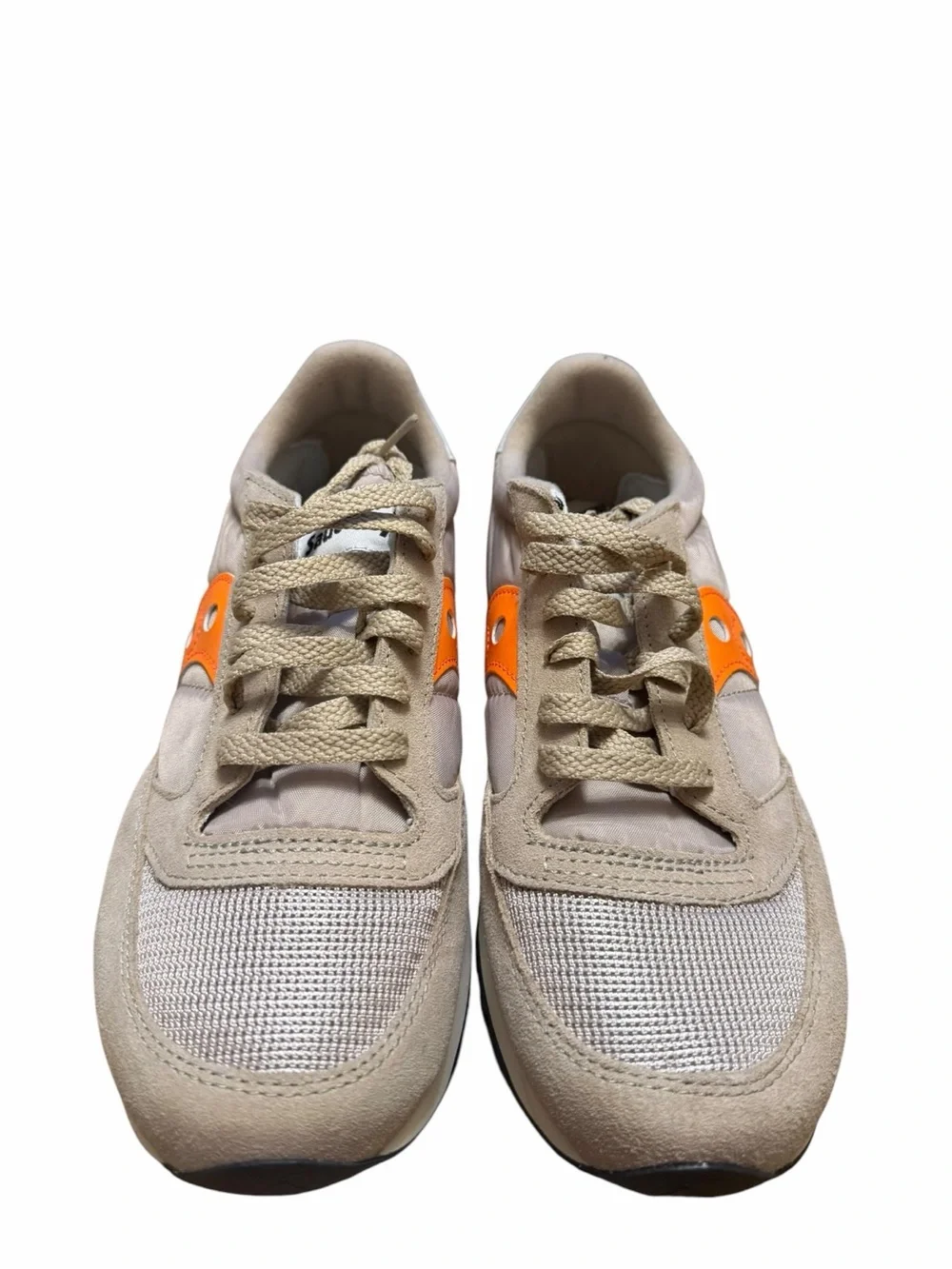 Retro Runner Saucony Jazz Vintage Men 7 Women 8.5 Tan Orange Sneakers